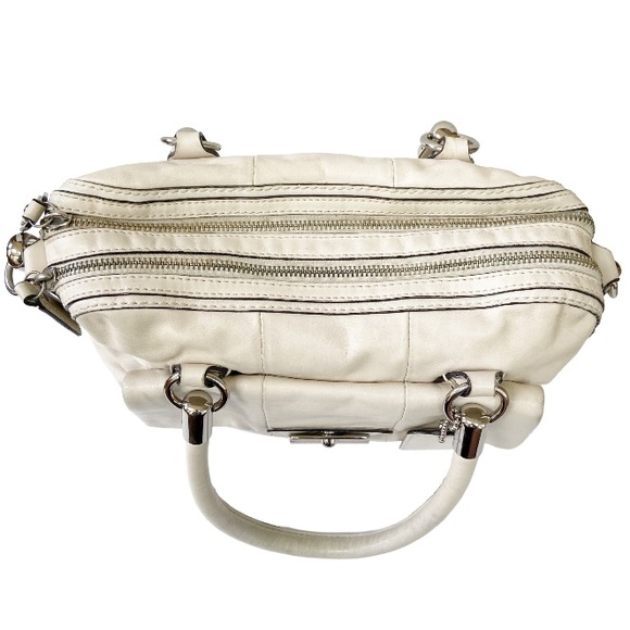 Coach Kristin Leather Satchel in Chalk (Ivory) D1093-14782 - Picture 6 of 15